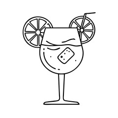 aperol spritz icon, aperol spritz vector illustration-simple illustration of aperol spritz, perfect for aperol spritz logos and icons