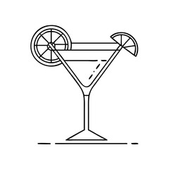 lemon drop martini icon, lemon drop martini vector illustration-simple illustration of lemon drop martini, perfect for lemon drop martini logos and icons