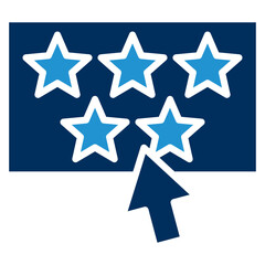 Rating Blue Color Icon