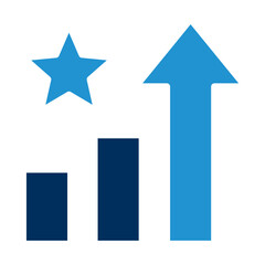 Popularity Blue Color Icon