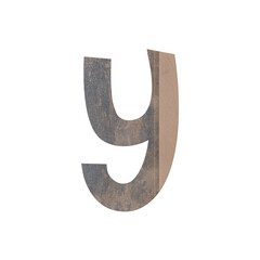 Patchwork tag Latin letter Y. Classic clip art on white background