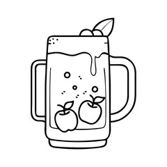 cider mug icon, cider mug vector illustration-simple illustration of cider mug, perfect for cider mug logos and icons