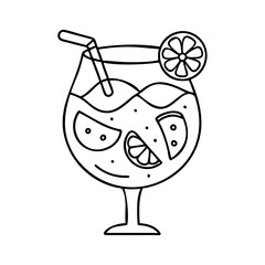 sangria glass icon, sangria glass vector illustration-simple illustration of sangria glass, perfect for sangria glass logos and icons