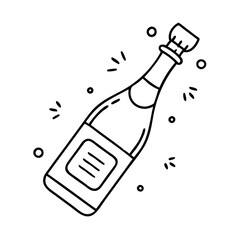 prosecco bottle icon, prosecco bottle vector illustration-simple illustration of prosecco bottle, perfect for prosecco bottle logos and icons