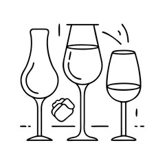 wine tasting glass icon, wine tasting glass vector illustration-simple illustration of wine tasting glass, perfect for wine tasting glass logos and icons