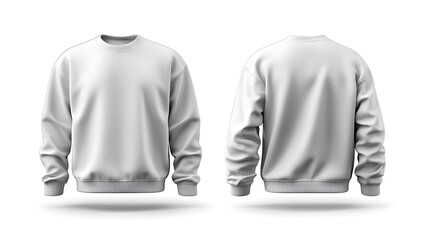 Blank sweatshirt mockup shown from the front and back, allowing for clear presentation of the design.