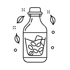 cold brew coffee icon, cold brew coffee vector illustration-simple illustration of cold brew coffee, perfect for cold brew coffee logos and icons