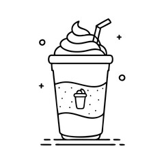 frappuccino icon, frappuccino vector illustration-simple illustration of frappuccino, perfect for frappuccino logos and icons