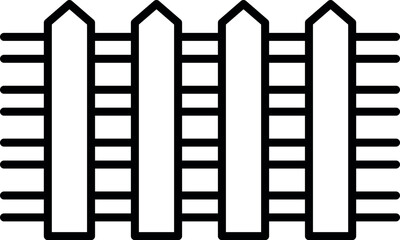 Obraz premium wooden fence vector icon