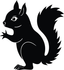 squirrel Silhouette vector illustration