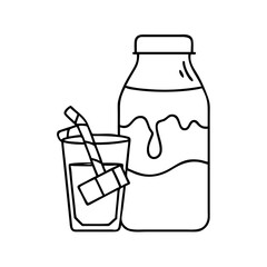 chocolate milk icon, chocolate milk vector illustration-simple illustration of chocolate milk, perfect for chocolate milk logos and icons