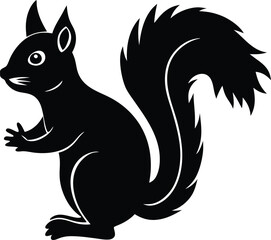 squirrel Silhouette vector illustration