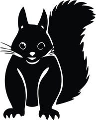 squirrel Silhouette vector illustration
