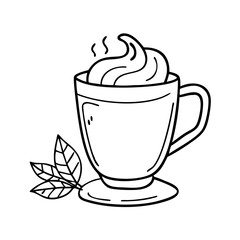 chai latte icon, chai latte vector illustration-simple illustration of chai latte, perfect for chai latte logos and icons