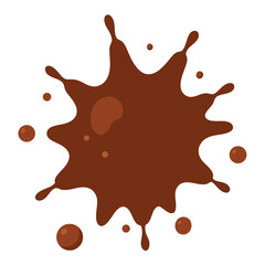 Realistic Chocolate Splash with Flying Cocoa Beans