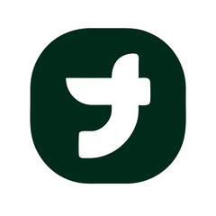 Obraz premium Stylized Initial T Logo Isolated On Black Background In Dark Green Tone Branding Design Concept Element For Business