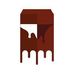 Rich Brown Abstract Splash Resembling Flowing Chocolate