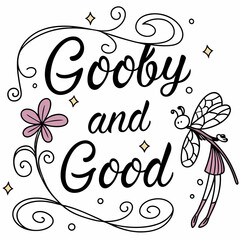 goodbye and good luck typography vector illustration