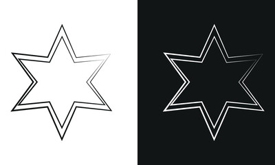 Star vector icons. Set of star symbols isolated
