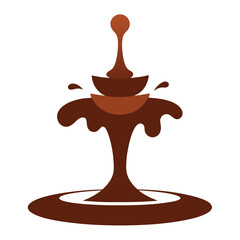 Vector Chocolate Drip with Shadows and Melting Effect