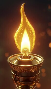 burning candle in the dark with jar