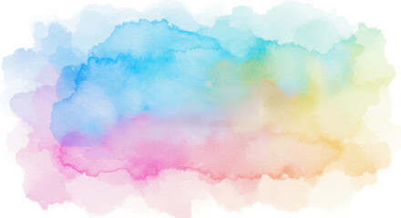 Pastel Rainbow Watercolor Background Overlay - Dreamy, colorful, soft, vibrant, and ethereal watercolor wash. Perfect for adding a touch of magic to your designs. Symbolizing serenity, creativity
