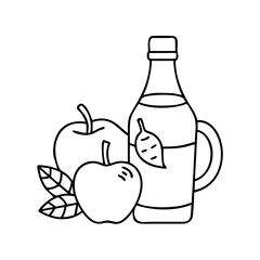 apple cider icon, apple cider vector illustration-simple illustration of apple cider, perfect for apple cider logos and icons