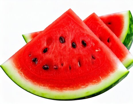  Juicy Watermelon Slice- Stock Photo generated ai 