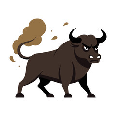 Angry Bull Vector Illustration