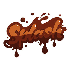 Elegant Chocolate Splash for Food Branding Concepts