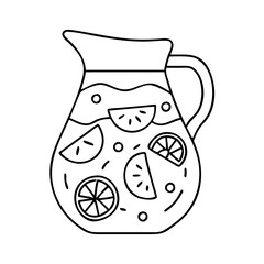 sangria pitcher icon, sangria pitcher vector illustration-simple illustration of sangria pitcher, perfect for sangria pitcher logos and icons