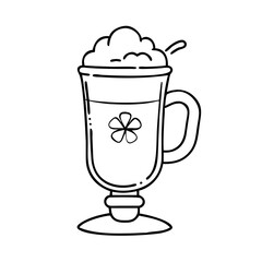 irish coffee icon, irish coffee vector illustration-simple illustration of irish coffee, perfect for irish coffee logos and icons