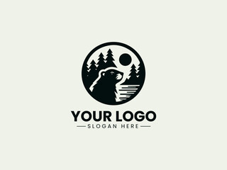 Obraz premium Beaver Vector Logo Illustration