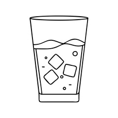 glass of water with ice icon, glass of water with ice vector illustration-simple illustration of glass of water with ice, perfect for glass of water with ice logos and icons