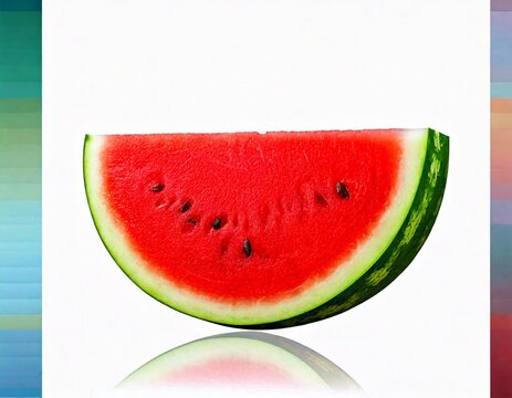  Juicy Watermelon Slice- Stock Photo generated ai 