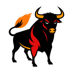 Angry Bull Vector Illustration