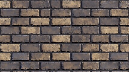 Obraz premium Rustic brick wall background with earthy tones, perfect for textures and designs