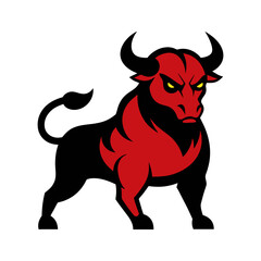 Angry Bull Vector Illustration