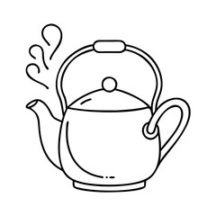 green tea pot icon, green tea pot vector illustration-simple illustration of green tea pot, perfect for green tea pot logos and icons