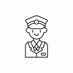 Security guard police officer icon vector sign