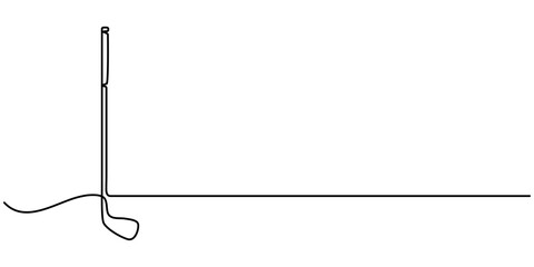 Golf club one line art. Continuous line drawing of sport, luxury, metal, ball sports, activity, wedge, irons. hybrids, fairways, game, training, competitive, leisure, professional, play.              