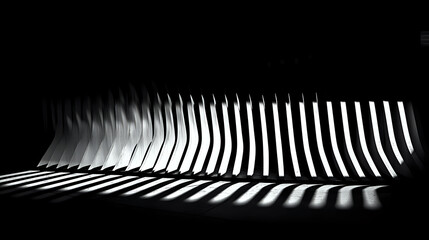High contrast architectural pattern with vertical slats and shadows
