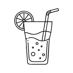 lemonade glass icon, lemonade glass vector illustration-simple illustration of lemonade glass, perfect for lemonade glass logos and icons