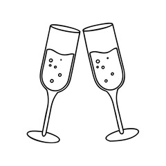 champagne flute icon, champagne flute vector illustration-simple illustration of champagne flute, perfect for champagne flute logos and icons