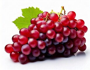 Fototapeta premium red grapes bunch isolated on white background. Generative AI