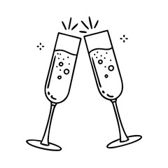 champagne flute icon, champagne flute vector illustration-simple illustration of champagne flute, perfect for champagne flute logos and icons