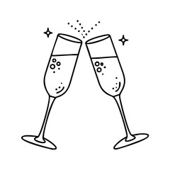 champagne flute icon, champagne flute vector illustration-simple illustration of champagne flute, perfect for champagne flute logos and icons