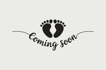 baby coming soon illustration vector