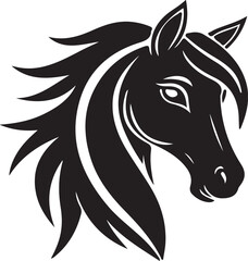 horse head vector illustration tattoo