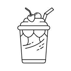 milkshake icon, milkshake vector illustration-simple illustration of milkshake, perfect for milkshake logos and icons